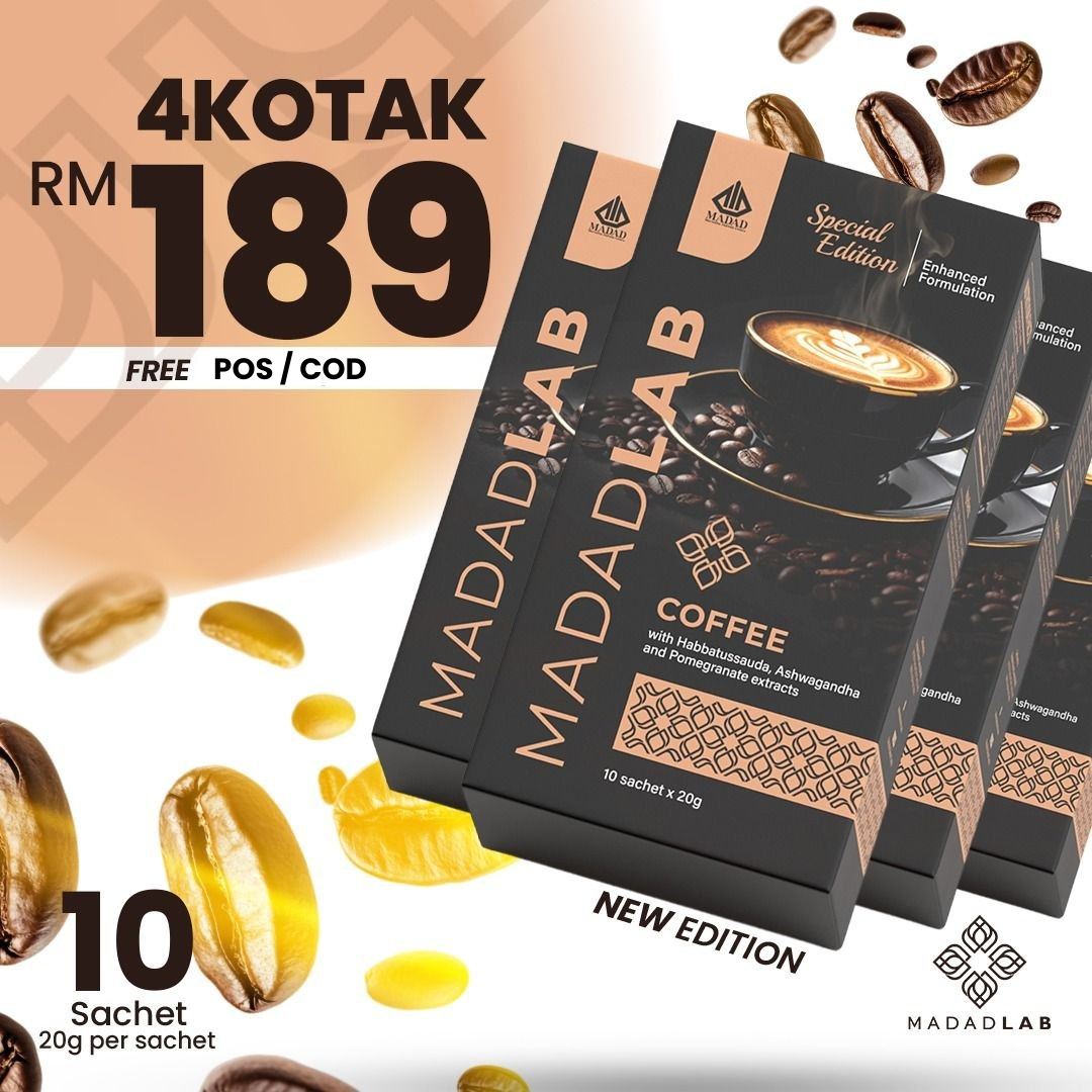 Pakej 4 Kotak MadadLab Coffee