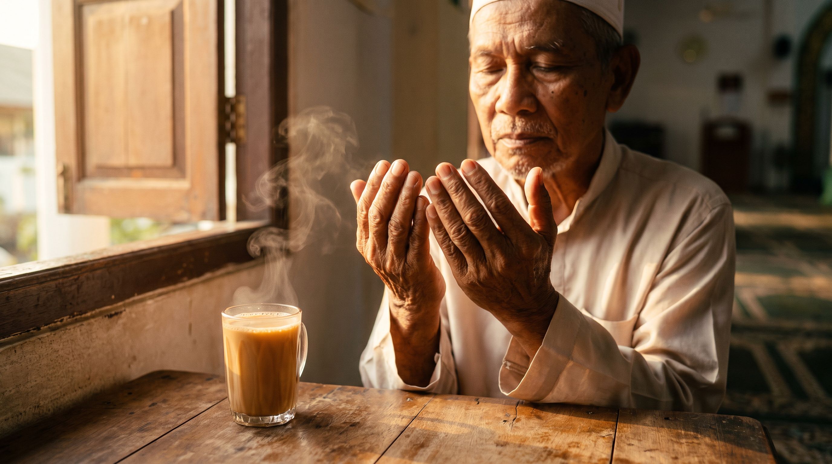 Doa selepas solat dengan kopi